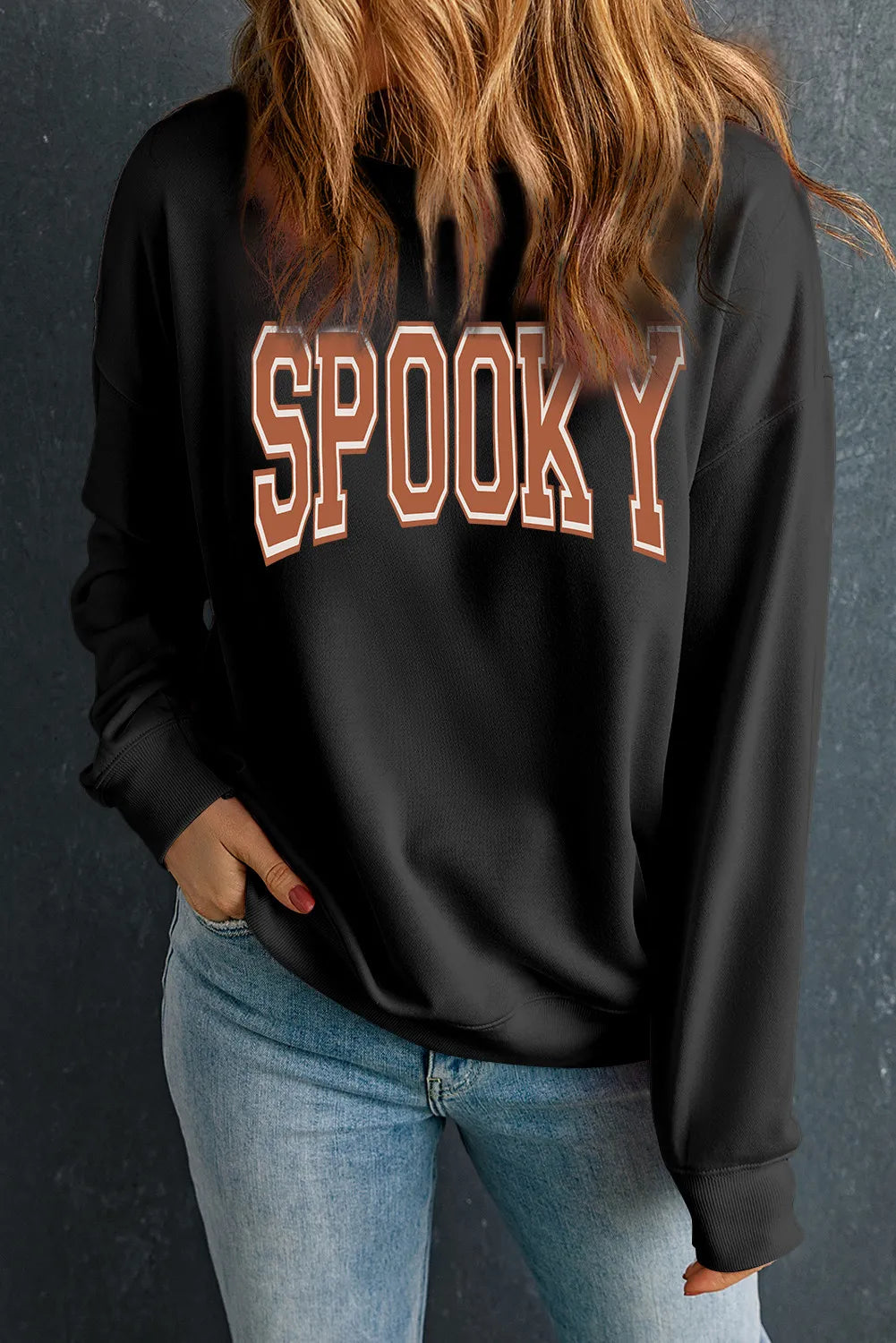 Sudadera de manga larga y cuello redondo SPOOKY