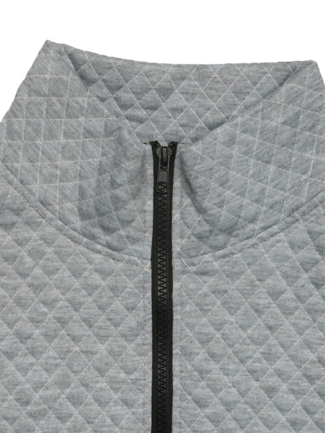 Sudadera de manga larga con media cremallera y textura perfecta