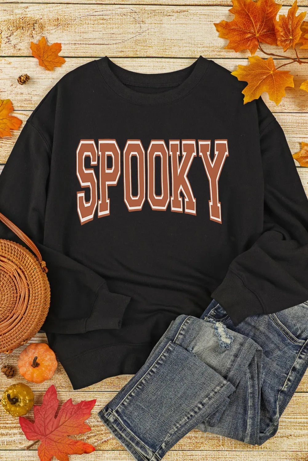Sudadera de manga larga y cuello redondo SPOOKY
