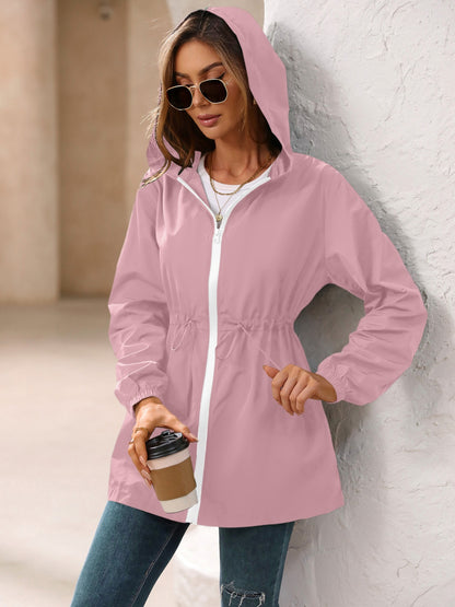 Cortavientos con capucha y manga larga impermeable para exteriores de Ivy Lane