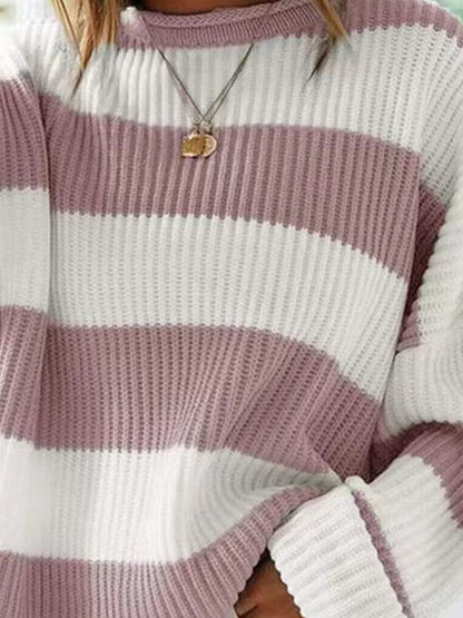 Suéter de cuello redondo y manga larga